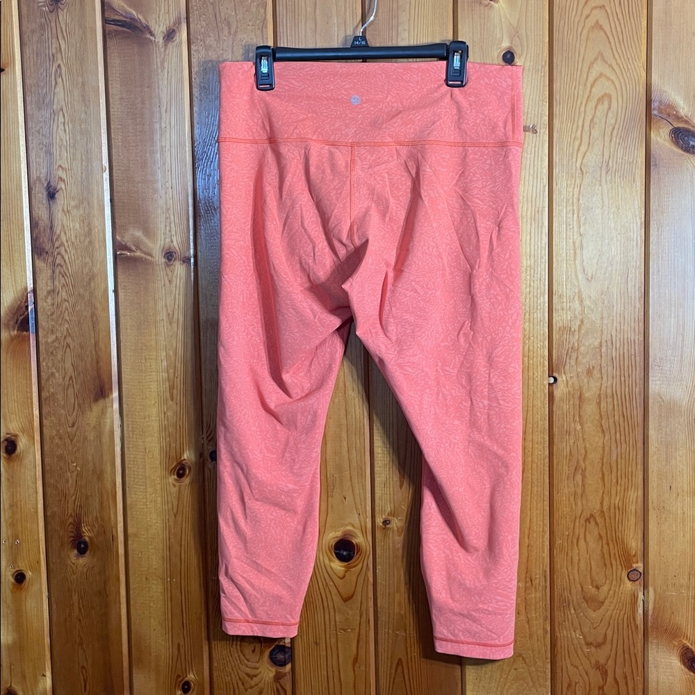 Lululemon Athletica Bright Leggings Wunder Train High-Rise Crunch Warm Orange 16